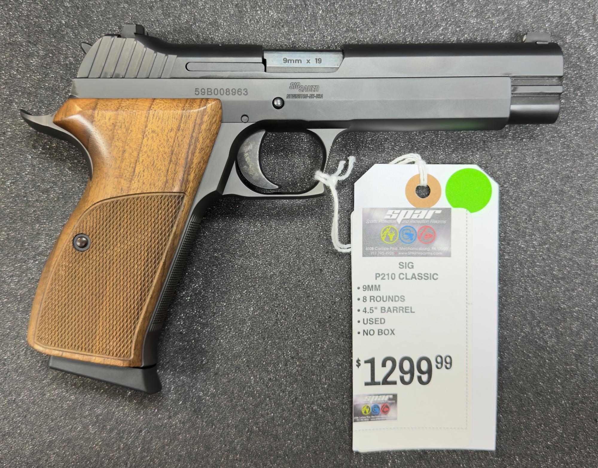 59B008963SIG SAUERP210 9MMUSED | 10010284